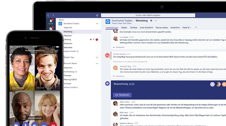 Online-Besprechungen in Microsoft Teams